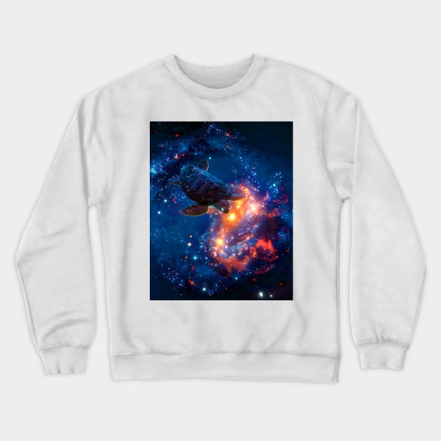 Cosmic Turtle Crewneck Sweatshirt by LumiFantasy